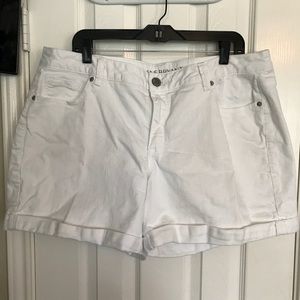 Lane Bryant White cuffed shorts